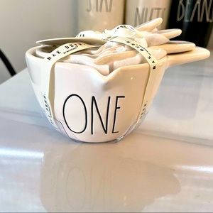 SOLD Ceramic white measuring cups